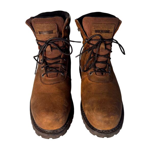 Wolverine Iron Ridge Steel Toe Work Boots Mens 11.5 Brown ASTM F2413-18 M/I/C EH